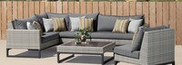 Milo™ Gray 6 Piece Sectional - Sunset Red