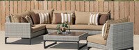 Milo™ Gray 6 Piece Sectional - Sunset Red
