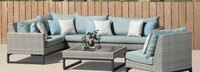 Milo™ Gray 6 Piece Sectional - Sunset Red