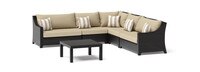 Deco™ 6 Piece Sunbrella® Outdoor Sectional & Table - Maxim Beige