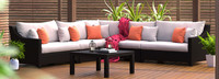 Deco™ 6 Piece Sunbrella® Outdoor Sectional & Table Set - Maxim Beige