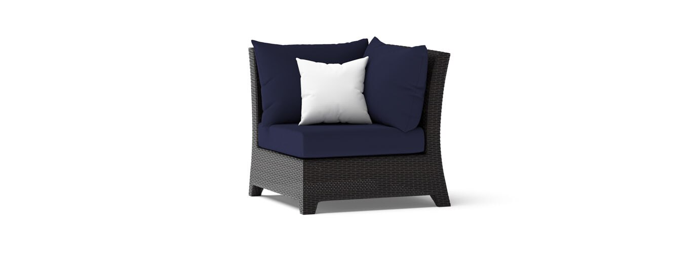 Deco™ 6 Piece Sunbrella® Outdoor Sectional & Table - Navy Blue