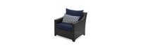 Deco™ 6 Piece Sunbrella® Outdoor Sectional & Table - Navy Blue