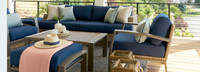 Portofino® Repose 6 Piece Sunbrella® Outdoor Seating Set - Laguna Blue