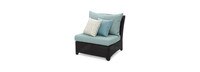 Deco™ 6 Piece Sunbrella® Outdoor Sectional & Table Set - Spa Blue