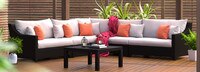 Deco™ 6 Piece Sectional and Table - Sunset Red