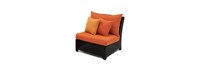 Deco™ 6 Piece Sunbrella® Outdoor Sectional & Table Set - Tikka Orange