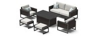 Tavelli™ 6 Piece Sunbrella® Outdoor Fire Seating Set - Gray