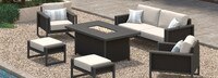 Tavelli™ 6 Piece Sunbrella® Outdoor Fire Seating Set - Gray