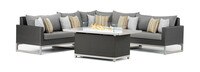 Milo™ Espresso 6 Piece Fire Sectional - Charcoal Gray