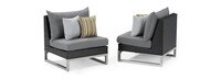 Milo™ Espresso 6 Piece Fire Sectional - Charcoal Gray