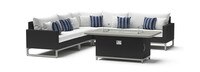 Milo™ Espresso 6 Piece Fire Sectional - Centered Ink