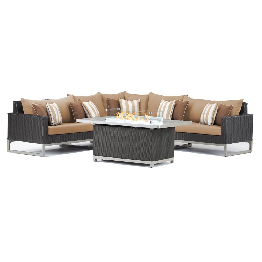 Milo™ Espresso 6 Piece Fire Sectional - Maxim Beige