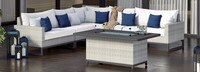 Milo™ Gray 6 Piece Fire Sectional - Bliss Ink