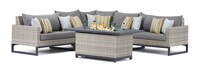 Milo™ Gray 6 Piece Fire Sectional - Charcoal Gray