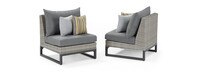 Milo™ Gray 6 Piece Fire Sectional - Charcoal Gray