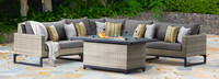Milo™ Gray 6 Piece Fire Sectional - Charcoal Gray