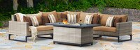 Milo™ Gray 6 Piece Fire Sectional - Charcoal Gray