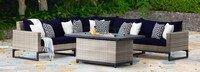 Milo™ Gray 6 Piece Fire Sectional - Charcoal Gray
