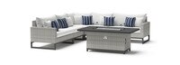 Milo™ Gray 6 Piece Fire Sectional - Centered Ink