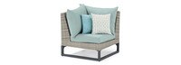 Milo™ Gray 6 Piece Fire Sectional - Spa Blue