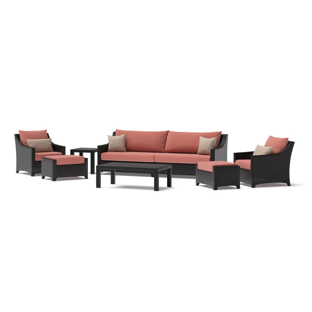 Deco™ 8 Piece Sunbrella® Outdoor Sofa & Club Chair Set - Play Adobe