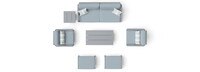 Bernati™ 7 Piece Sunbrella® Outdoor Seating Set - Gray