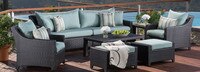 Deco™ 8 Piece Sunsharp® Outdoor Sofa & Club Chair Set - Bliss Blue