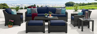 Deco™ 8 Piece Sunsharp® Outdoor Sofa & Club Chair Set - Bliss Blue
