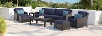 Deco™ 8 Piece Outdoor Sofa & Club Chair Set - Olefin Blue