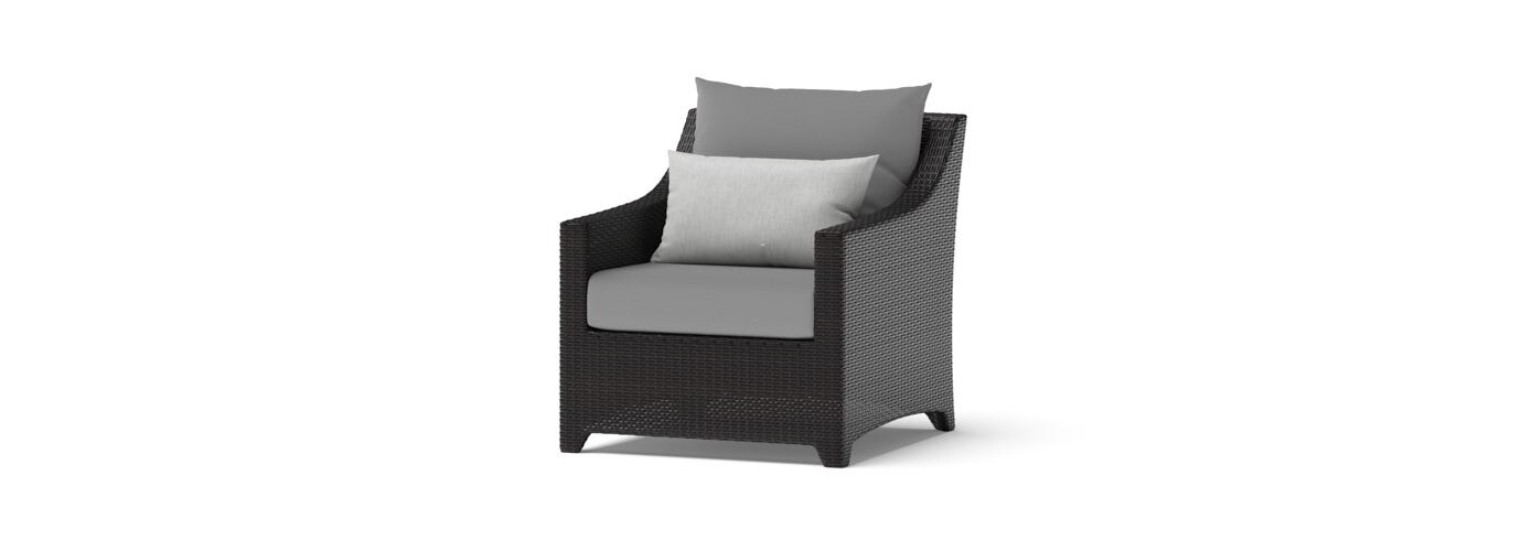 Deco™ 8 Piece Sunbrella® Outdoor Sofa & Club Chair Set - Charcoal Gray