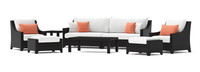 Deco™ 8 Piece Sunbrella® Outdoor Sofa & Club Chair Set - Cast Coral