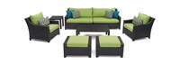 Deco™ 8 Piece Sunbrella® Outdoor Sofa & Club Chair Set - Ginkgo Green