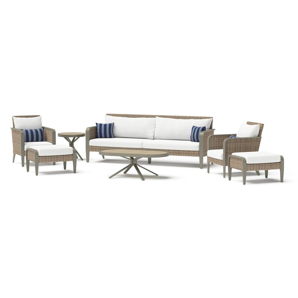 Grantina™ 7 Piece Sunbrella® Outdoor Sofa & Club Chair Set - Centered Ink