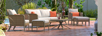 Grantina™ 7 Piece Sunbrella® Outdoor Sofa & Club Chair Set - Cast Coral
