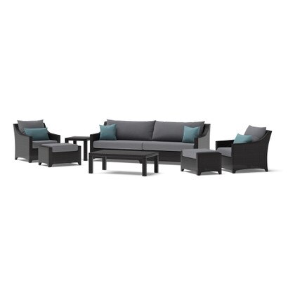 Deco™ 8 Piece Outdoor Sofa & Club Chair Set - Olefin Gray