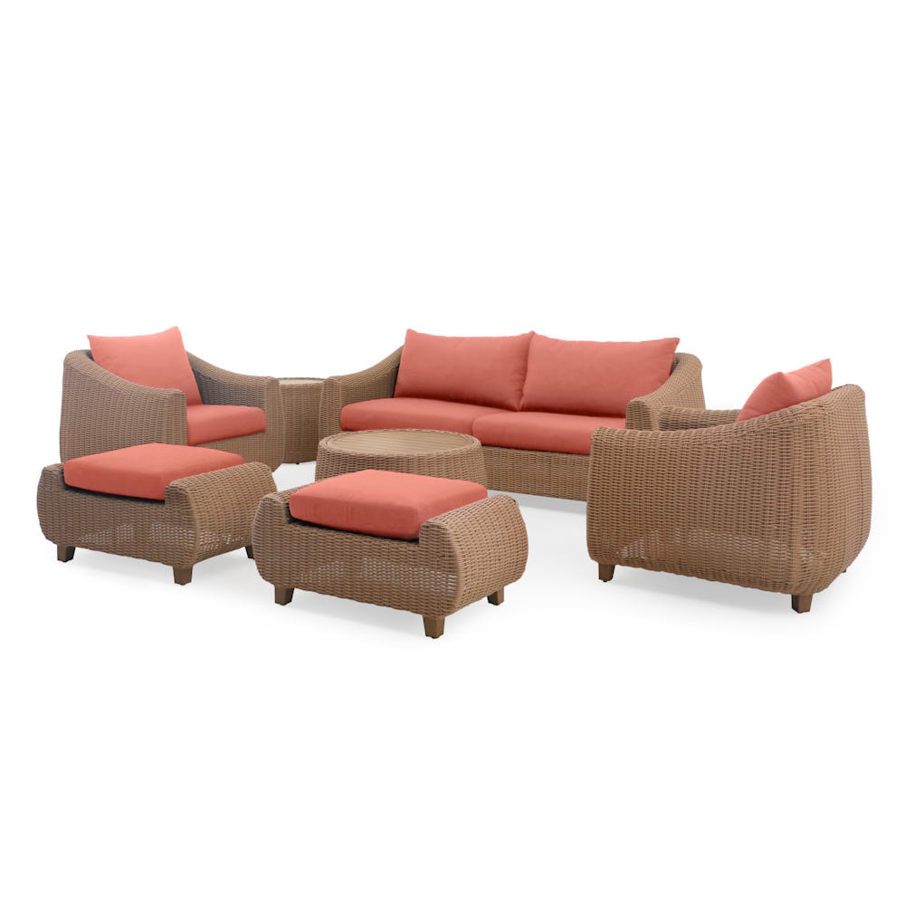 Luminis 7 Piece Sunbrella® Outdoor Patio Seating Set - Play Adobe
