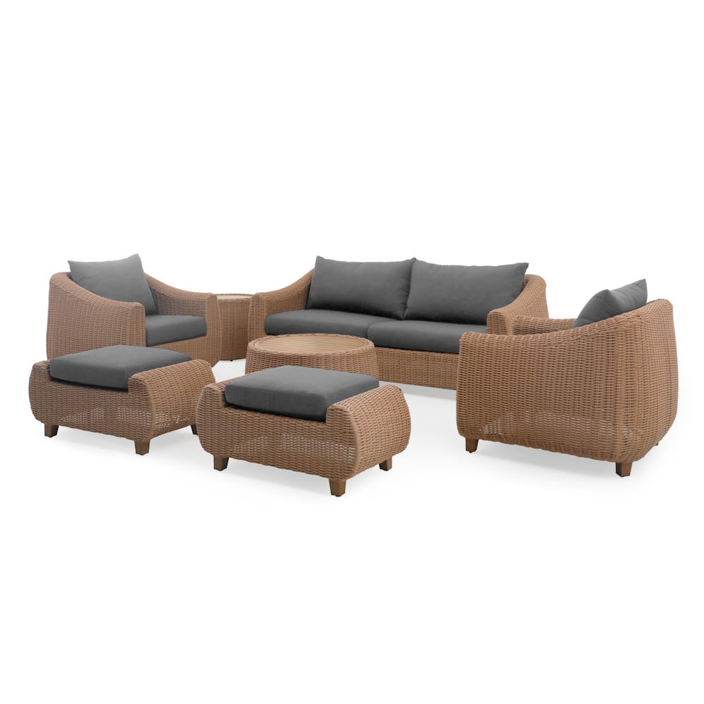 Luminis 7 Piece Sunbrella® Outdoor Patio Seating Set - Canvas Charcoal