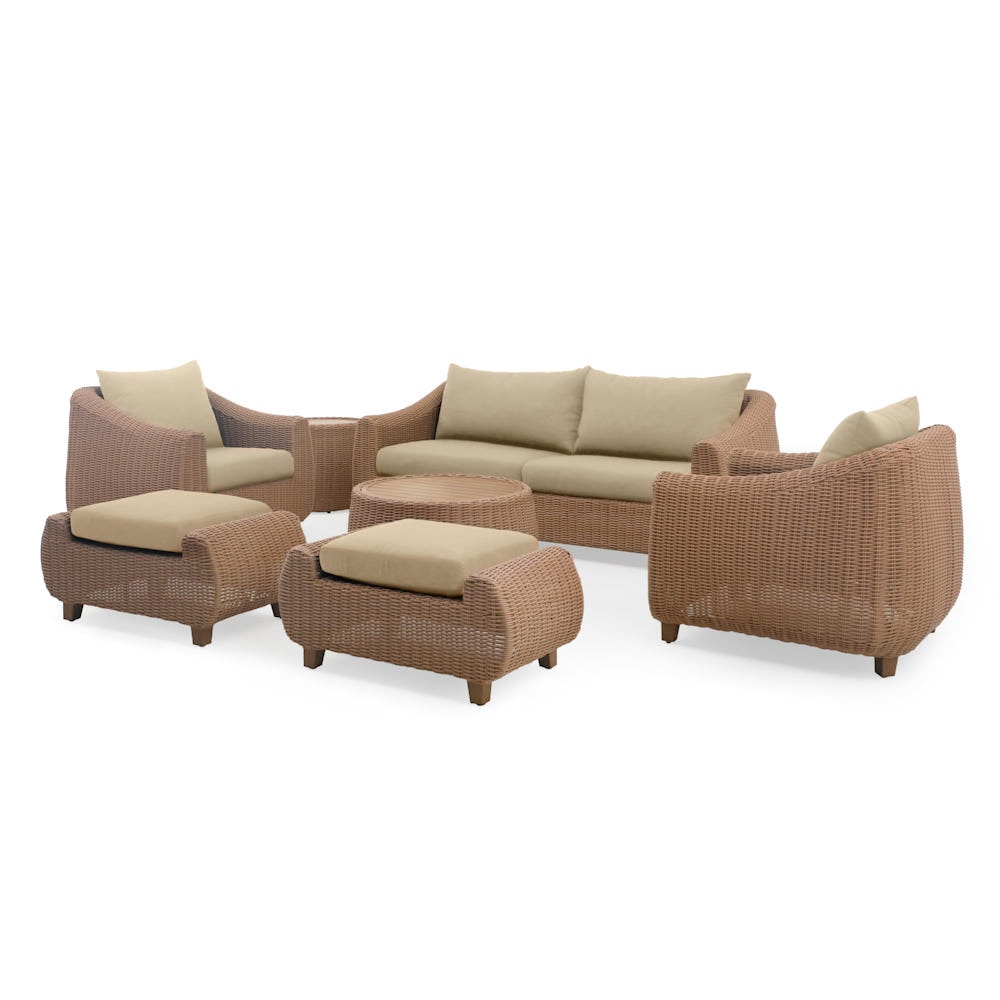 Luminis 7 Piece Sunbrella® Outdoor Patio Seating Set - Canvas Beige