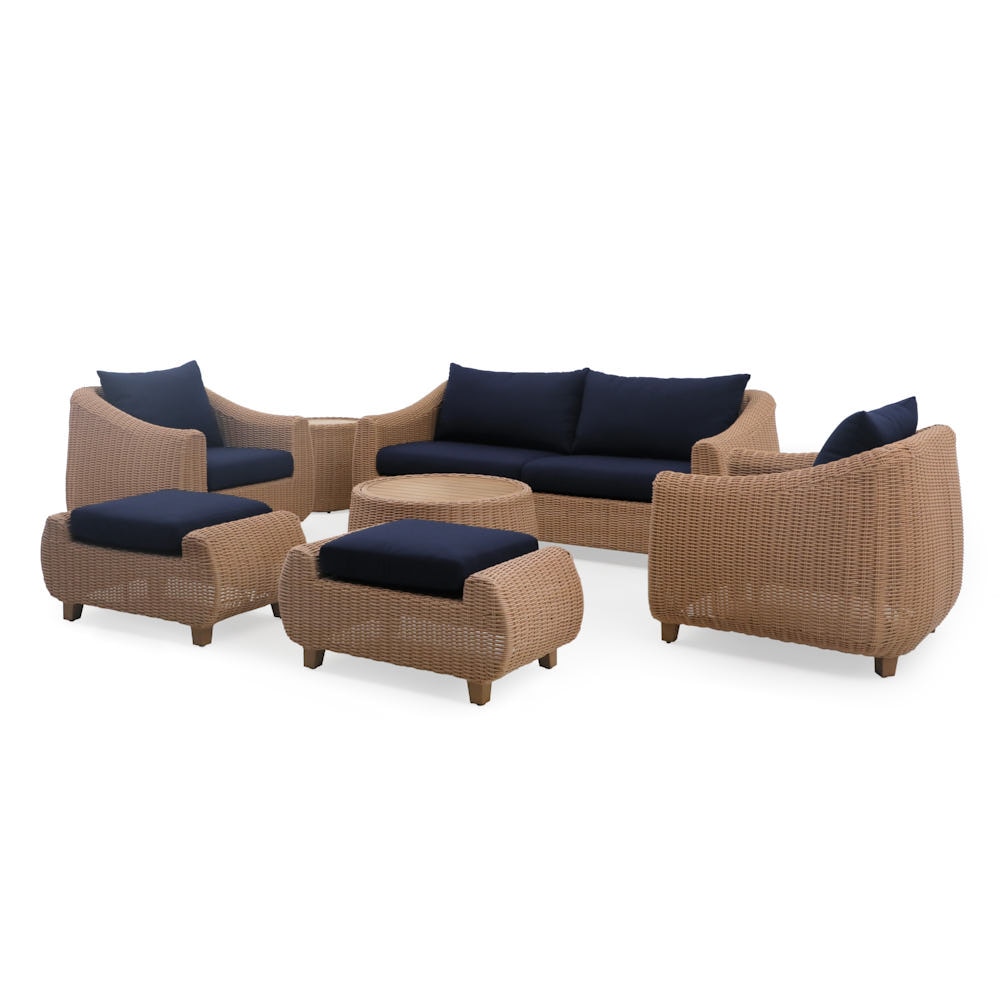 Luminis 7 Piece Sunbrella® Outdoor Patio Seating Set - Canvas Navy