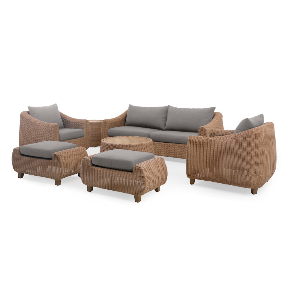 Luminis 7 Piece Outdoor Patio Seating Set - Olefin Charcoal
