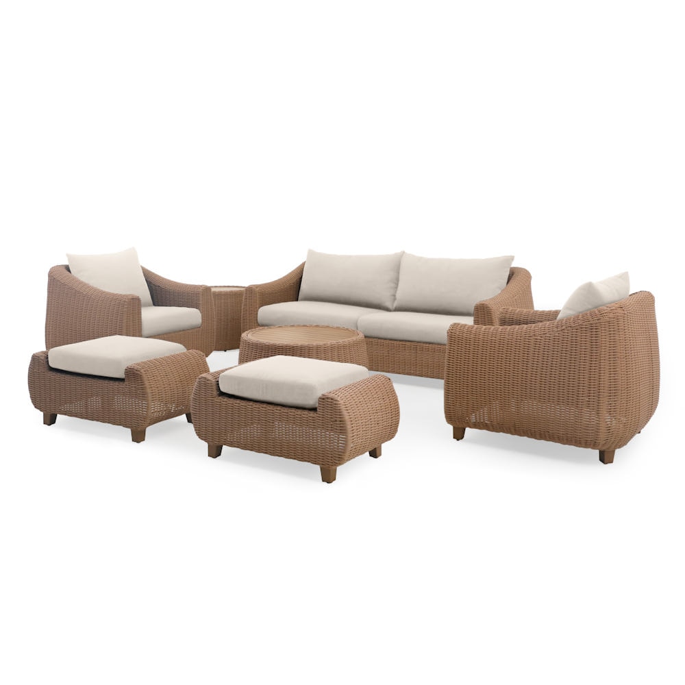 Luminis 7 Piece Outdoor Patio Seating Set - Olefin Linen