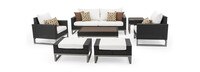 Milo™ Espresso 7 Piece Deep Seating Set - Moroccan Cream
