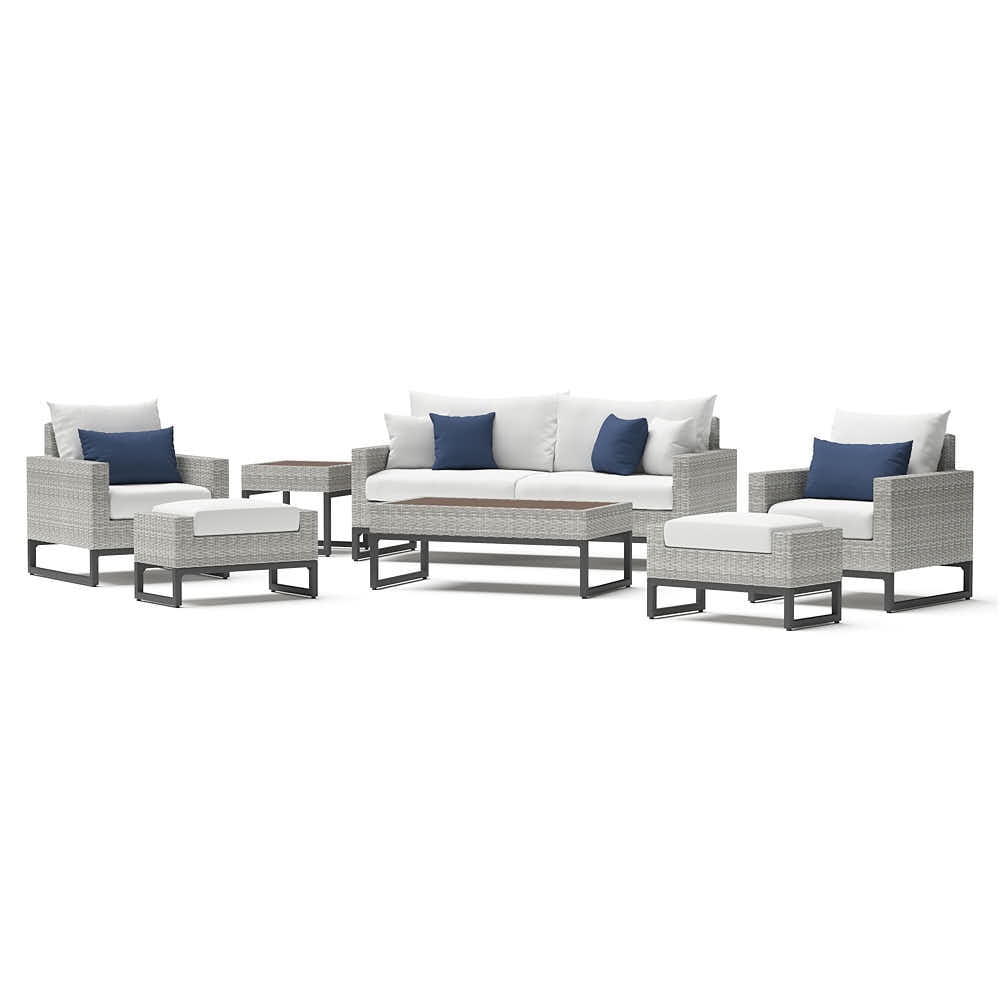 Milo™ Gray 7 Piece Deep Seating Set - Bliss Ink