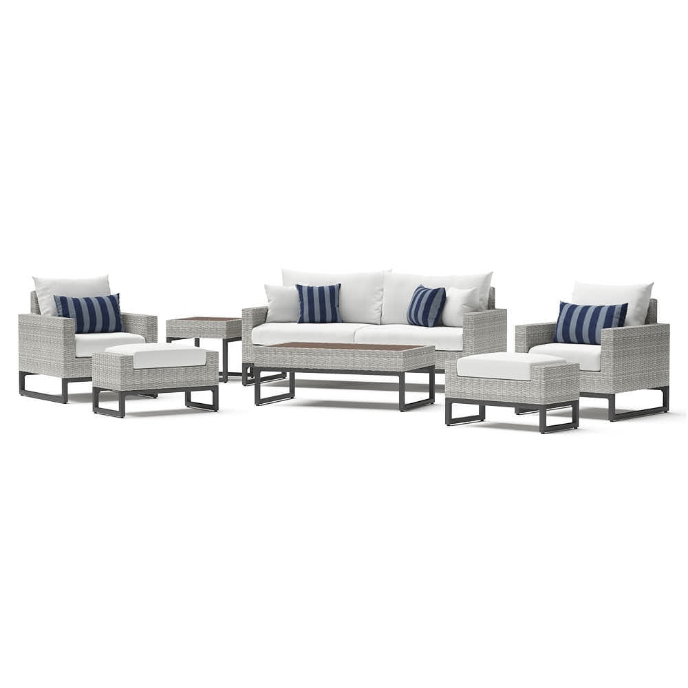 Milo™ Gray 7 Piece Deep Seating Set - Centered Ink