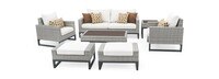 Milo™ Gray 7 Piece Deep Seating Set - Moroccan Cream