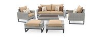 Milo™ Gray 7 Piece Deep Seating Set -Maxim Beige