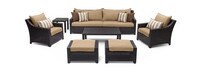 Deco™ 8 Piece Sunbrella® Outdoor Sofa & Club Chair Set - Maxim Beige