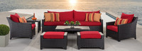 Deco™ 8 Piece Sunbrella® Outdoor Sofa & Club Chair Set - Maxim Beige