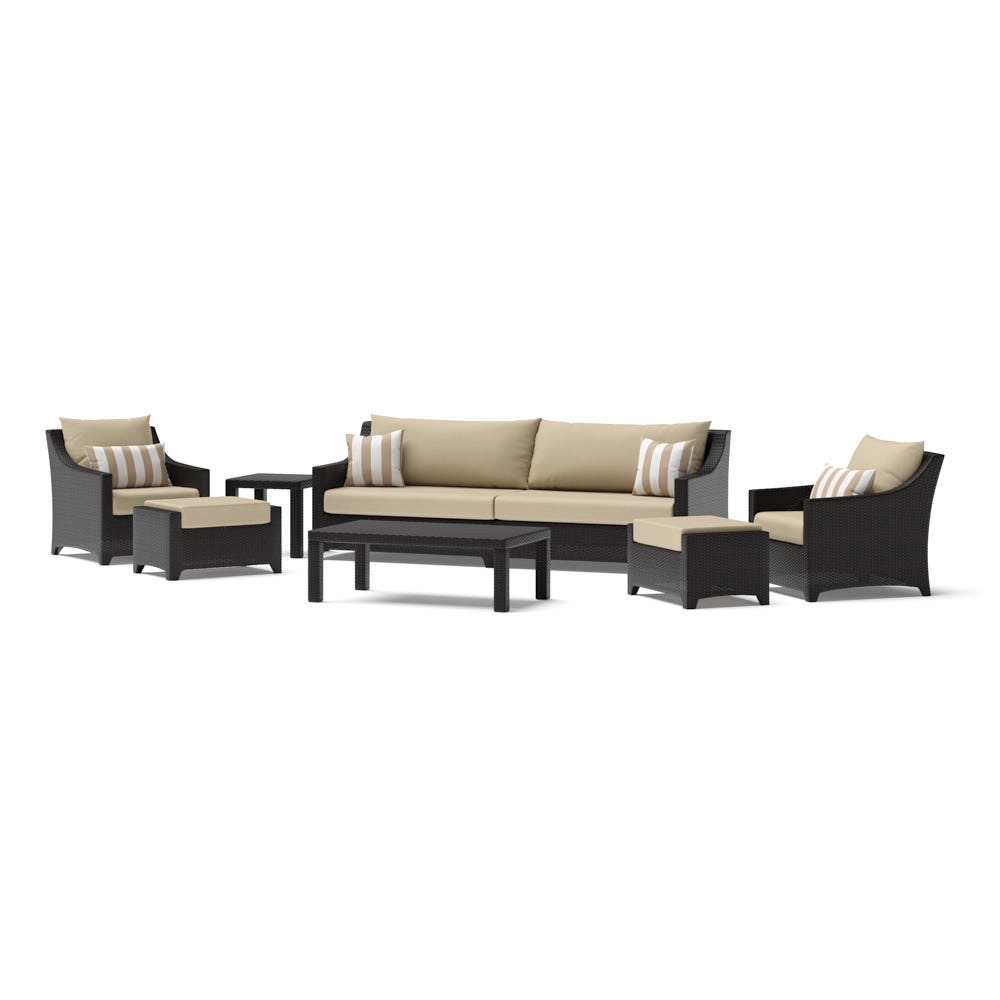 Deco™ 8 Piece Sunbrella® Outdoor Sofa & Club Chair Set - Maxim Beige